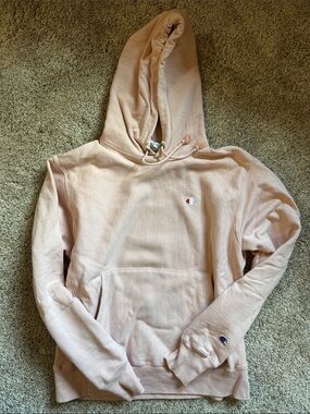 Champion Pale Pink Hoodie with Kangaroo Pocket